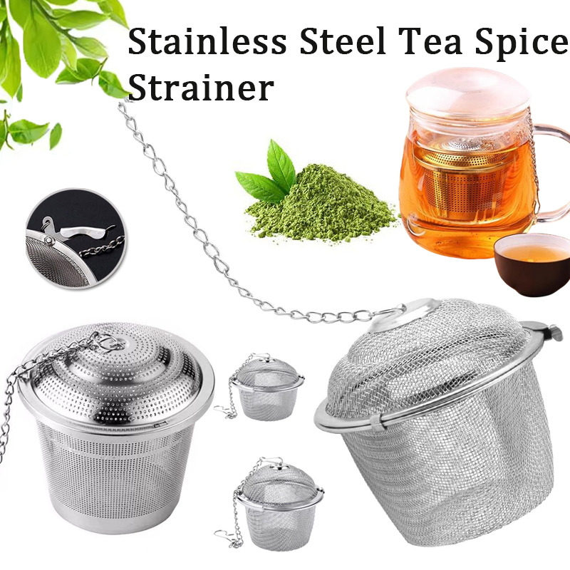 Tea Strainer Mesh - 1-2 pçs de aço inoxidável chá