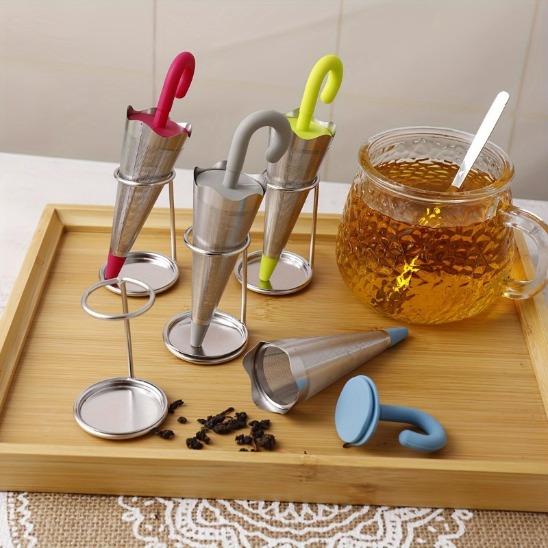 Tea Strainer Mesh - Infusor de chá reutilizável com bandeja