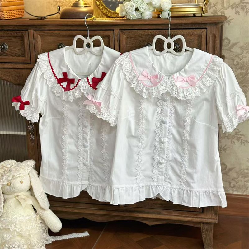 Coffee Tea Weight Loss - Blusa Feminina Japonesa Sweet Lolita Branca
