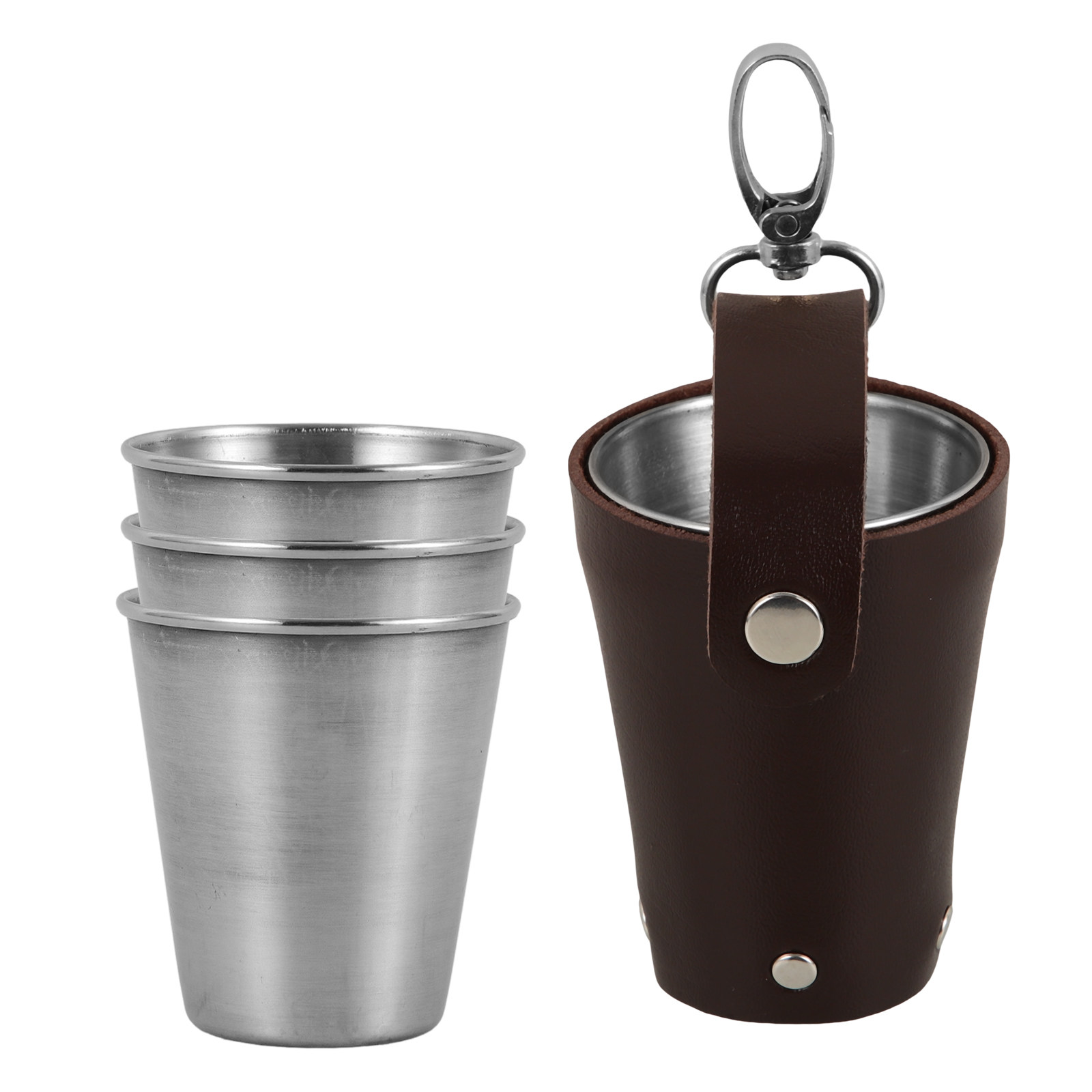 Coffee Tea Vodka - Conjunto de 5 Copos de Aço