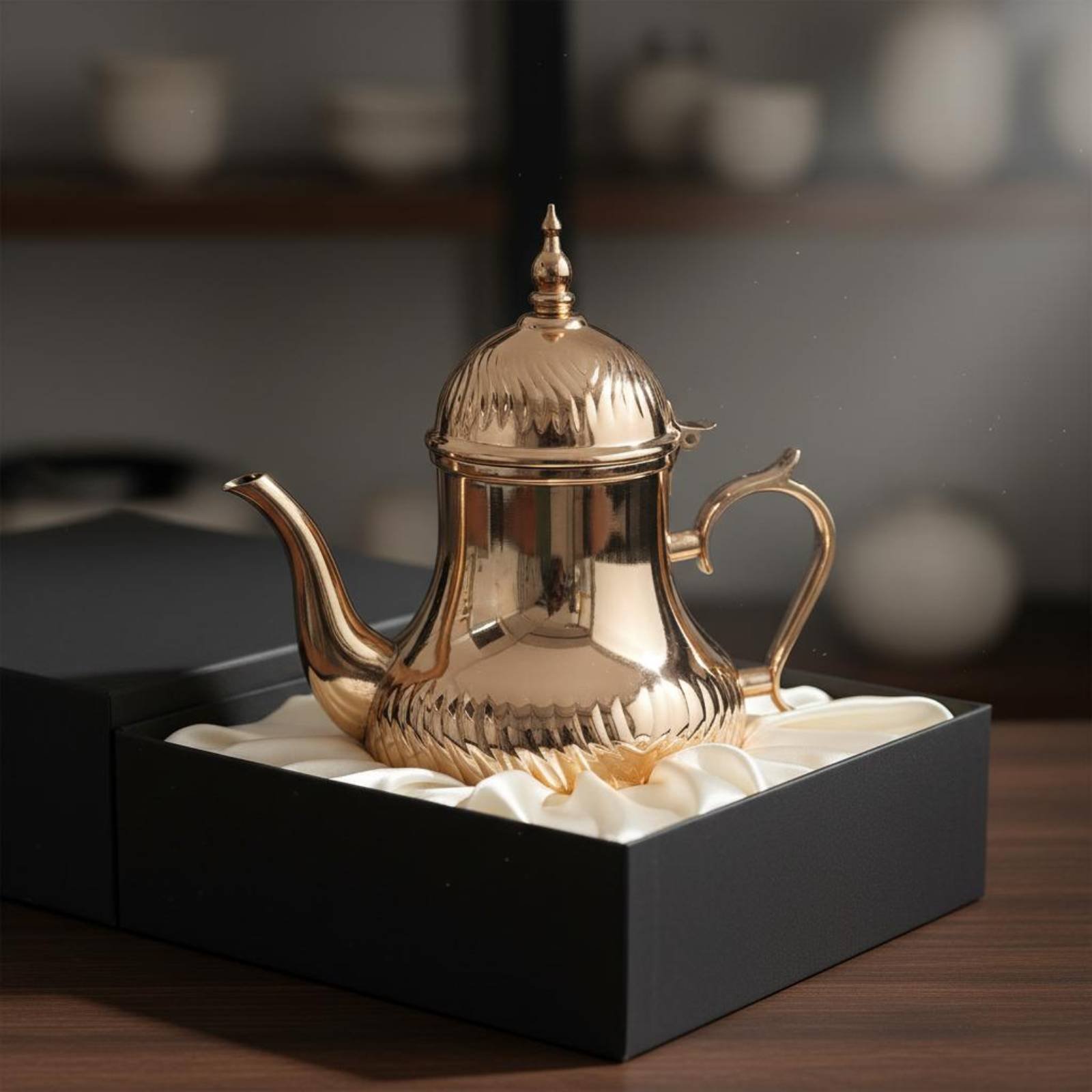 Coffee Tea Pots - Cafeteira Árabe Dallah Polida com Espelho,