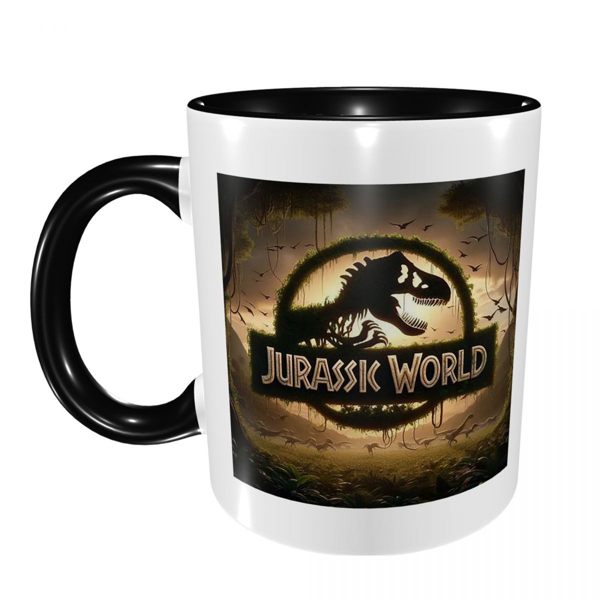 Coffee Tea World - Caneca Engraçada Jurassic World em Cerâmica