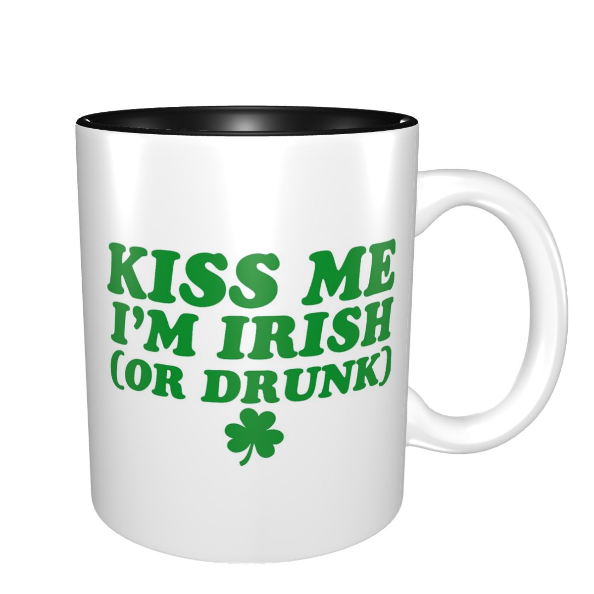 Coffee Tea And Me - Caneca Engraçada 'Beija-me, Sou Irlandês' em