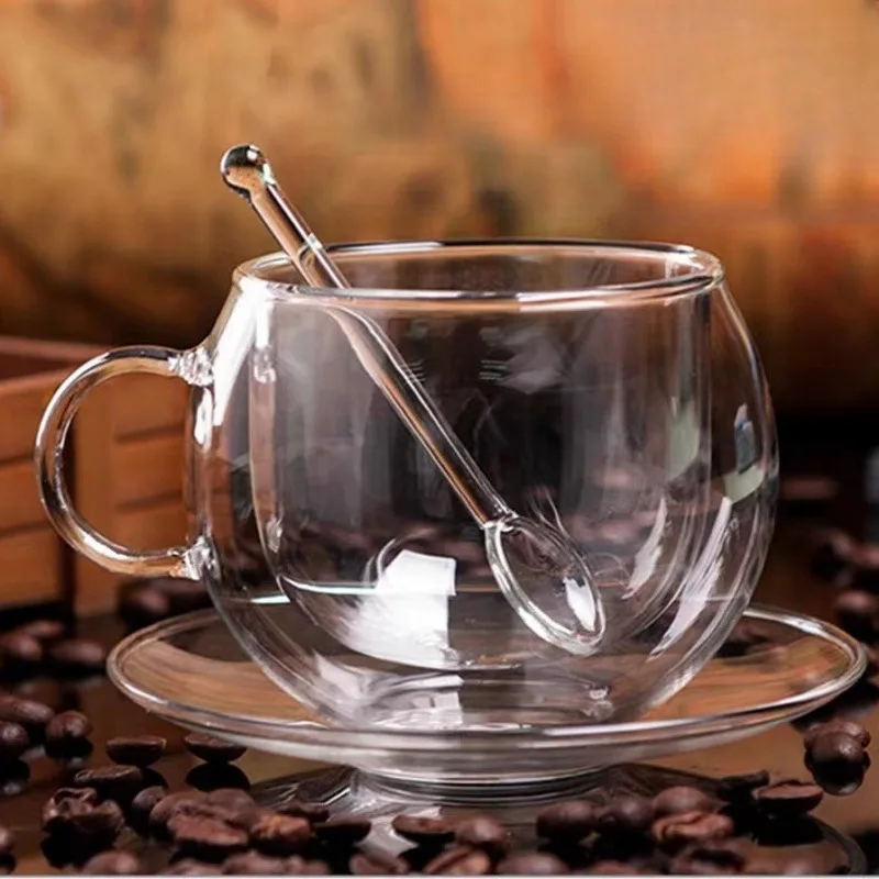 Coffee Tea Vodka - 150/300ml parede de fundo duplo copo