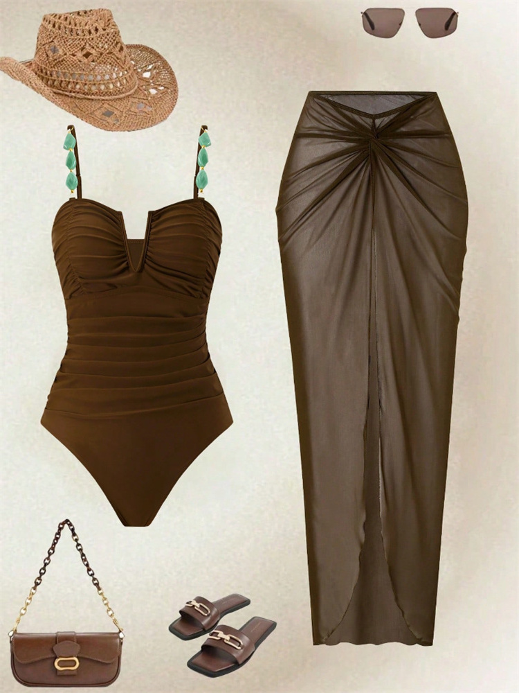 Coffee Tea Weight Loss - Conjunto de Moda Praia Feminino Vintage