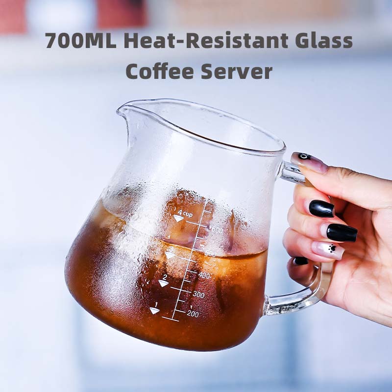 Coffee Tea Pots - Novo alto borosilicato 700ml vidro despeje