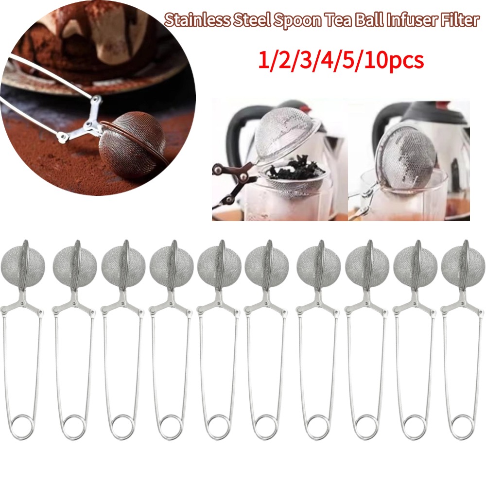 Tea Strainer Mesh - Colher de aço inoxidável, filtro infusor