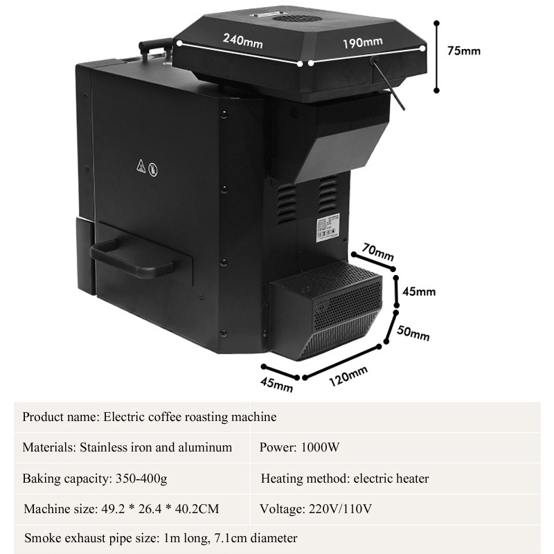 Torrador de café 500g, 3 progr - Coffee Bean & Tea Menu avaliação e preço
