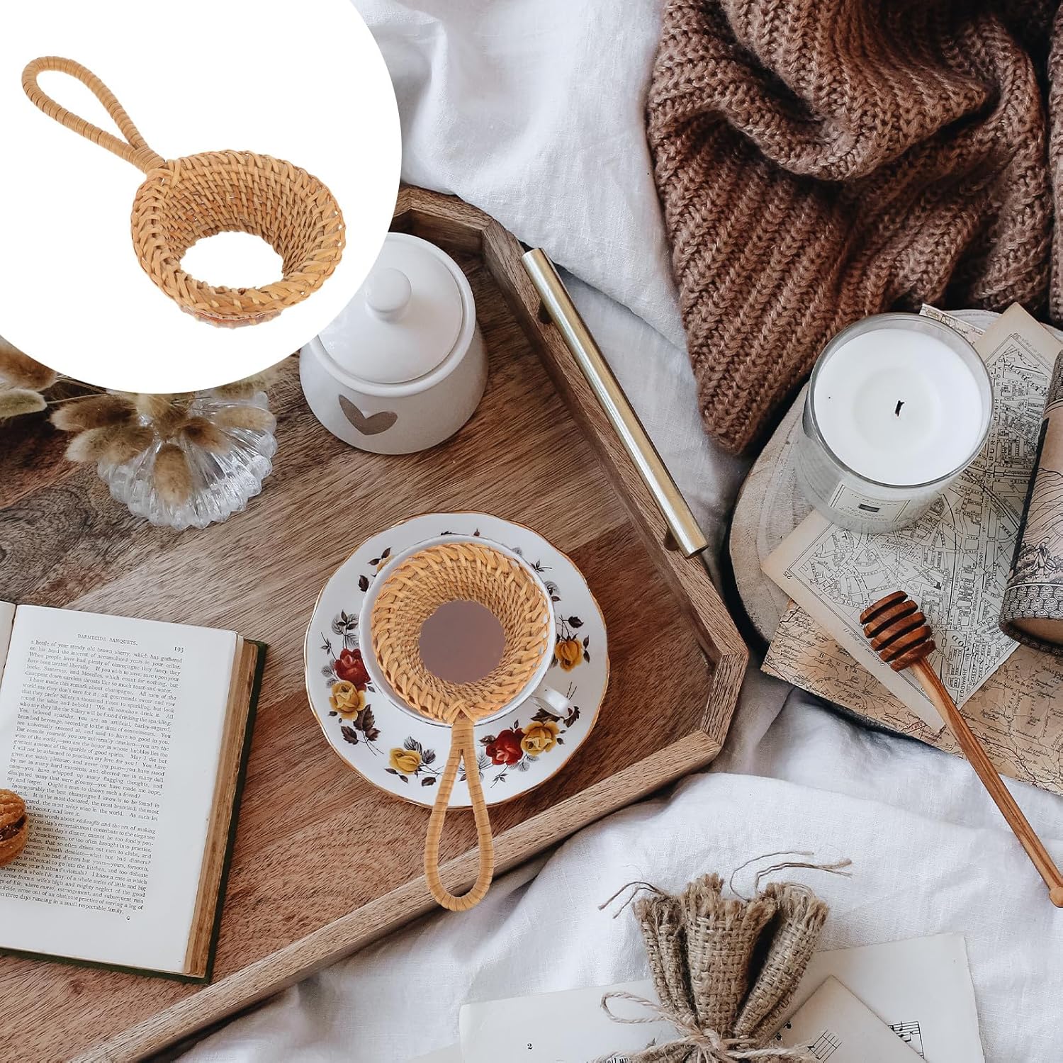 Coador de Chá de Rattan Artesa - Tea Strainer Mesh avaliação e preço