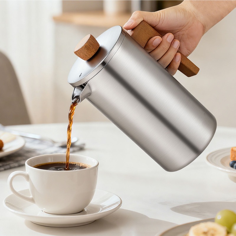 Cafeteira Francesa de Aço Inox - Coffee Tea Pots avaliação e preço
