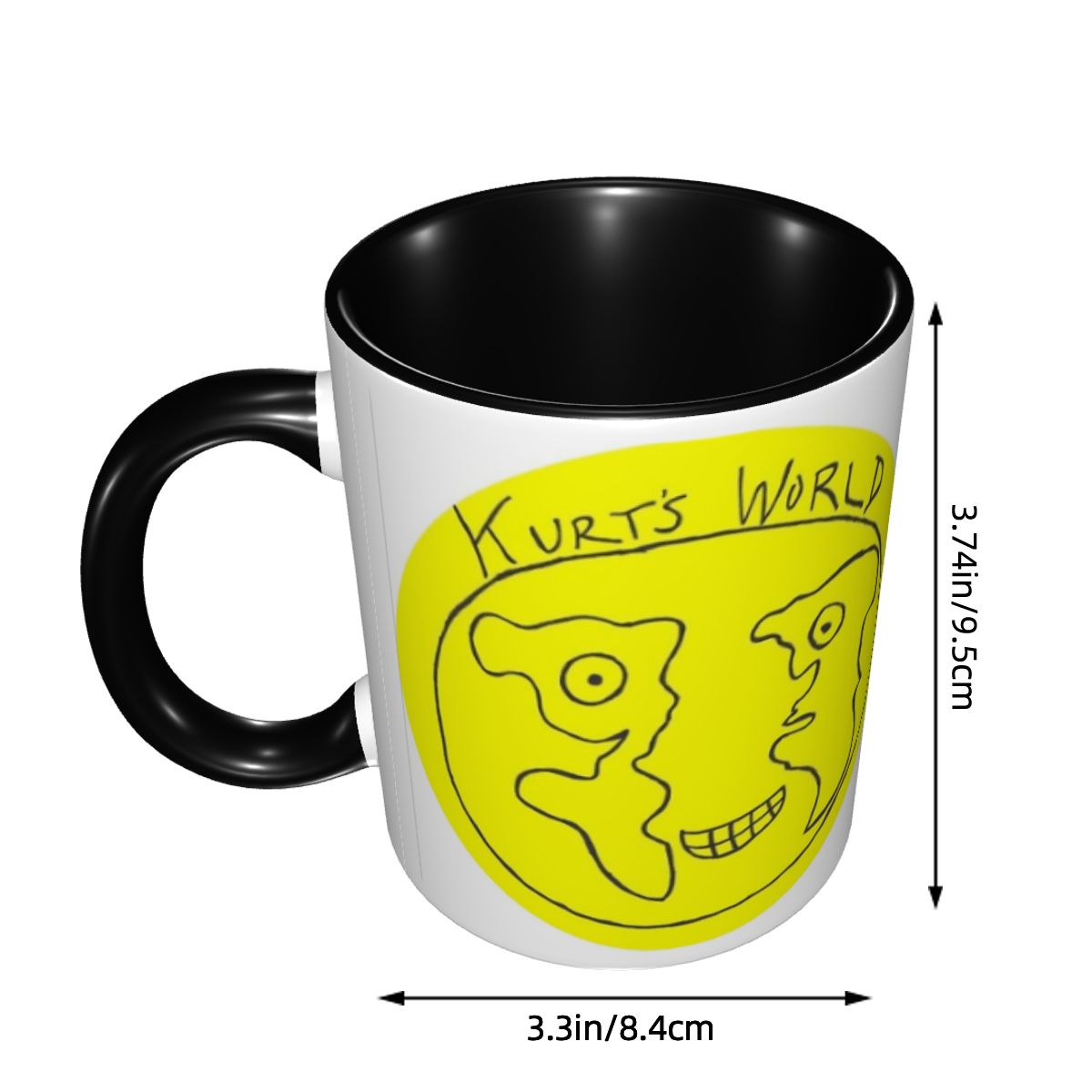 Caneca de Cerâmica Engraçada J - Coffee Tea World avaliação e preço