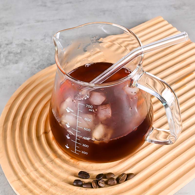 Novo alto borosilicato 700ml v - Coffee Tea Pots avaliação e preço