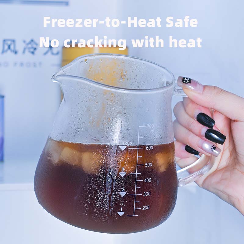 Novo alto borosilicato 700ml v - Coffee Tea Pots avaliação e preço